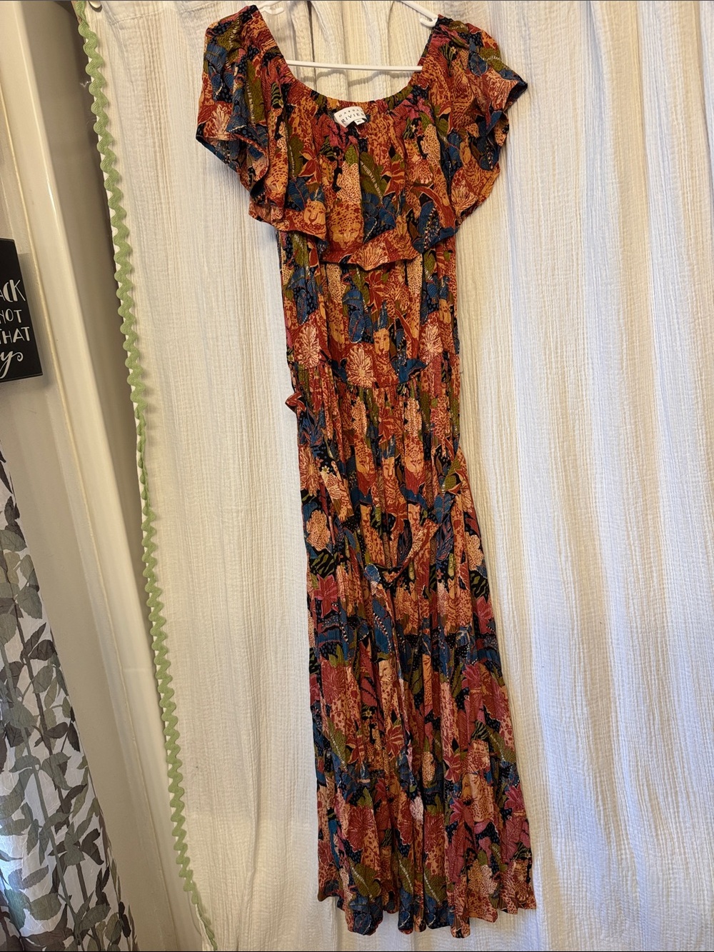 Boho animal print off-Shoulder Maxi Dress - Animal print